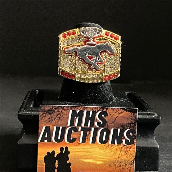 CALGARY STAMPEDERS C.F.L 2008  BURRIS  CHAMPIONSHIP REPLICA RING (ref877)