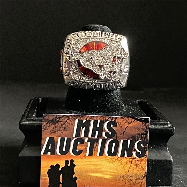 CALGARY STAMPEDERS C.F.L 2014  CORNISH  CHAMPIONSHIP REPLICA RING (ref878)