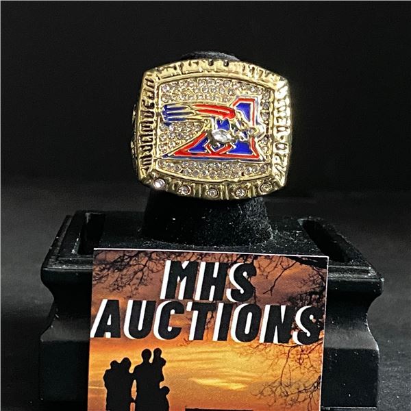 MONTREAL ALOUETTES C.F.L 2002 "CALVILLO" CHAMPIONSHIP REPLICA RING (ref896)