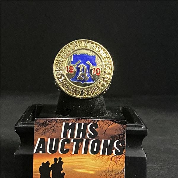 PHILADELPHIA ATHLETICS M.L.B 1910  CONNIE MACK  CHAMPIONSHIP REPLICA RING (ref604)