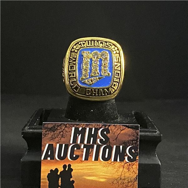 MINNESOTA TWINS M.L.B 1987 CHAMPIONSHIP REPLICA RING (ref627)