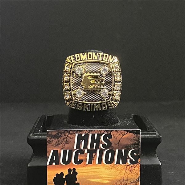 EDMONTON ESKIMOS C.F.L 1981 "MOON" CHAMPIONSHIP RELICA RING (refR3)