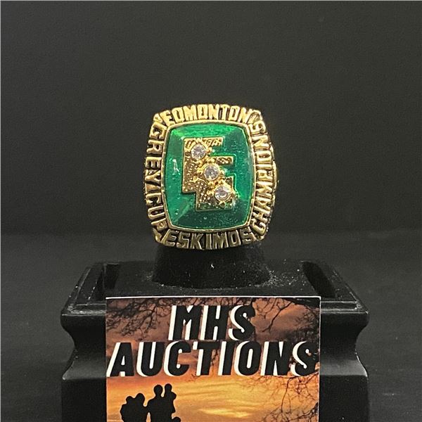 EDMONTON ESKIMOS C.F.L 1980 "MOON" CHAMPIONSHIP RELICA RING (refR7)