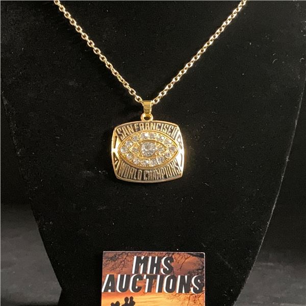 SAN FRANSISCO 49ERS N.F.L 1981 CHAMPIONSHIP NECKLACE (ref1171)