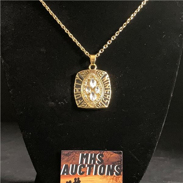 SAN FRANSISCO 49ERS N.F.L 1989 CHAMPIONSHIP NECKLACE (ref1173)