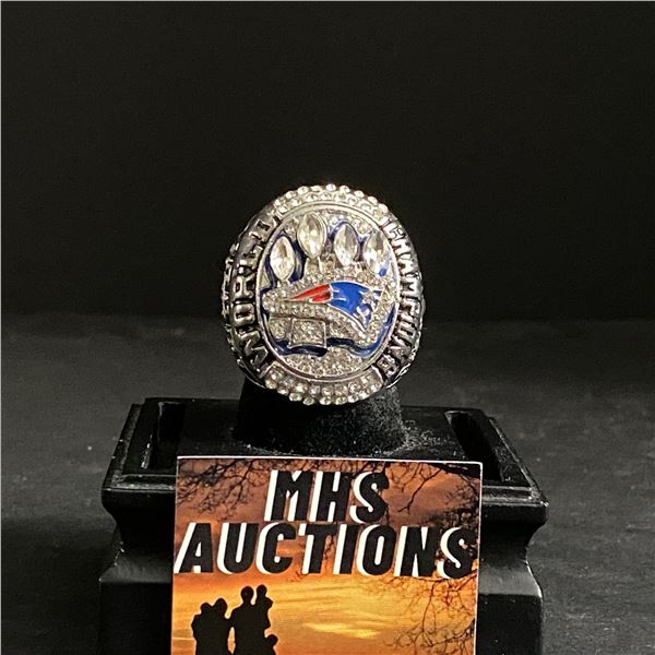 NEW ENGLAND PATRIOTS N.F.L 2014 "KRAFT" CHAMPIONSHIP RELICA RING (ref401)