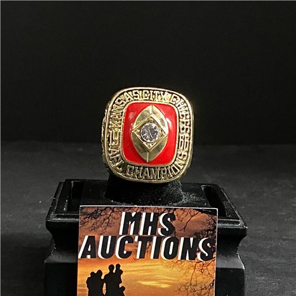 KANSAS CITY CHIEFS N.F.L 1966  DAWSON  CHAMPIONSHIP RELICA RING (ref396)