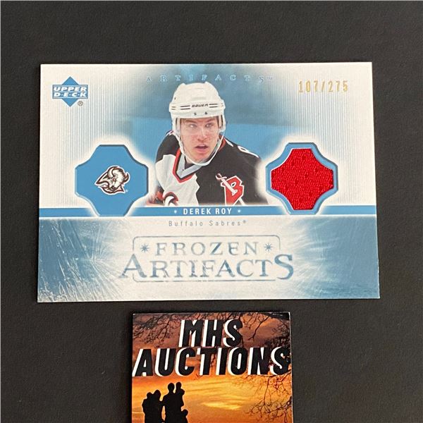 2005 ARTIFACTS HOCKEY DEREK ROY JERSEY CARD ONLY 275 MADE #107/275 (ref2013)