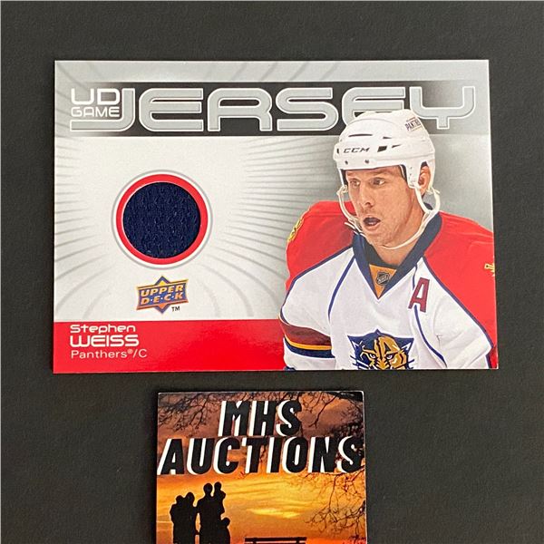 2010-11 U.D SERIES 1 HOCKEY STEPHEN WEISS JERSEY CARD (ref2036)