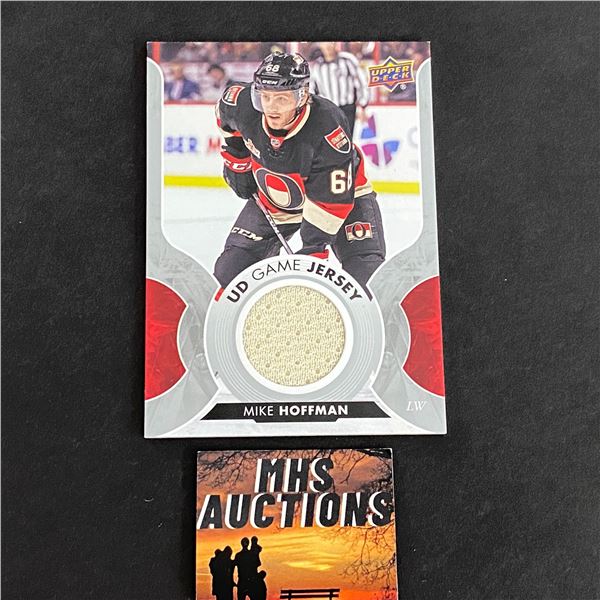 2017-18 U.D HOCKEY MIKE HOFFMAN JERSEY CARD (ref2054)