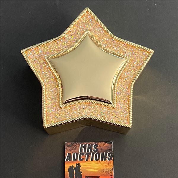 GOLD CRYSTAL STAR TRINKET BOX FROM THINGS ENGRAVED