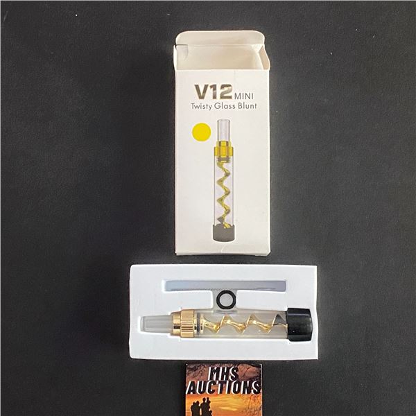 V12 MINI TWISTY GLASS BLUNT NEW GOLD COLOUR