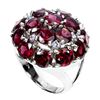 Image 2 : Natural Rhodolite Garnet & Tanzanite Ring
