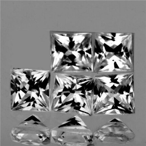 Natural White Sapphire 5 Pcs{Flawless-VVS1}