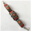 Image 1 : Tibet Hand Made Coral & Turquoise Bracelet