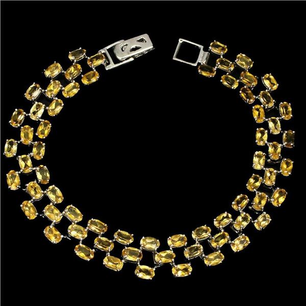 Natural Unheated Oval Citrine Bracelet