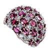 Image 1 : Natural Rhodolite Garnet & Tanzanite Ring