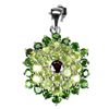 Image 1 : Natural Rhodolite Garnet Ch-Diopside & Peridot Pendant