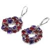 Image 2 : Natural BLOOD RED RUBY & PURPLE AMETHYST Earrings