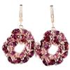 Image 1 : NATURAL PINK RASPBERRY RHODOLITE GARNET Earring