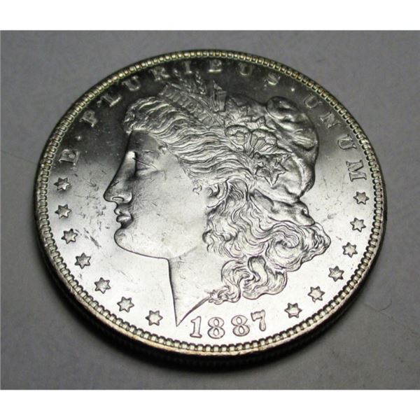 1887 BU Grade Morgan Silver Dollar