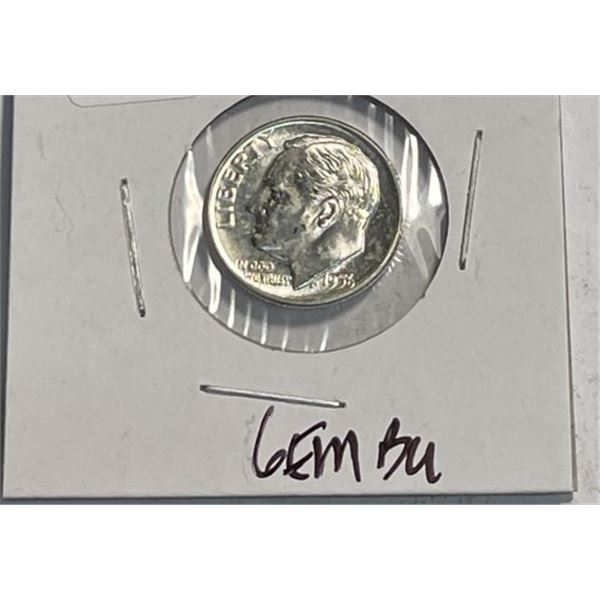 1956 d Gem BU Roosevelt Dime