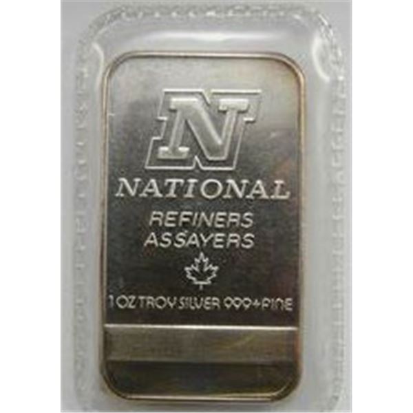 1 oz National Refiners Silver Bar