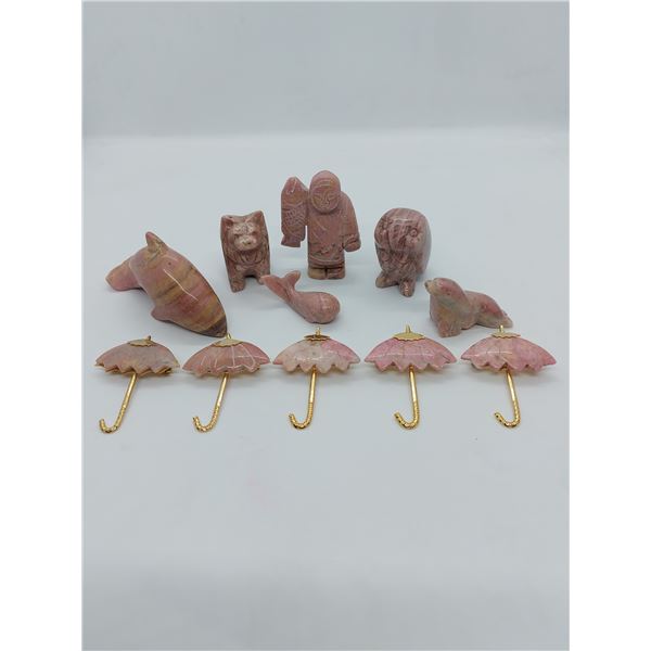 HIGH QUALITY RHODONITE (GEMSTONE) CARVINGS