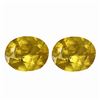 Image 1 : 0.70Ct Excellent 5 x 4 mm Genuine Golden Yellow Sphene Titanite  2 pcs.