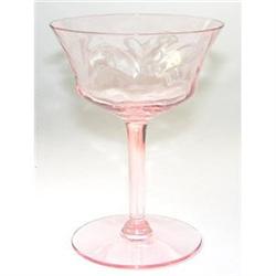Pink Elegant Depression Glass Stem Set (8) #1800564