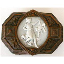 Schafer Vater Fairy and Cherub Jasperware Box #1800636