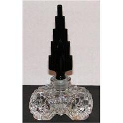 Czech ART DECO TOWER Perfume Bottle #1800703