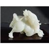 Image 1 : Chinese carved White jade foo dog #1800979