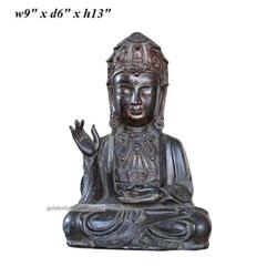 Vintage Ming Dynasty Bronze Kwan Yin Statue #1801042
