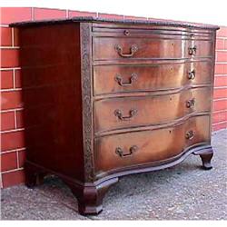 19c George III Serpentine Front Commode Dresser#1801054