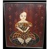 Image 1 : 19th Century Primitive Oil Painting Girl 19c  #1801074