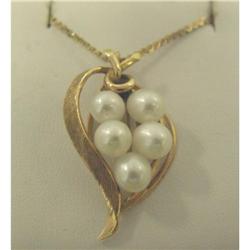   Estate Jewelry 14K Yellow Gold Pearl Cluster #1810167