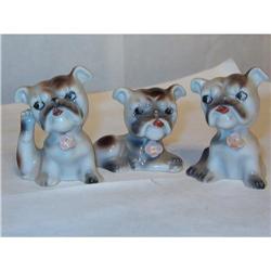 1957 SET OF THREE BULLDOG FIGURINES MADE IN #1810187