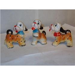 1959 SET of 3 DALMATIAN  DOG FIGURINES MADE #1810203