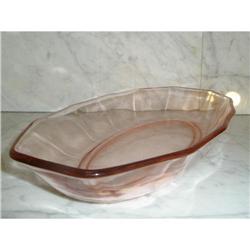 HEISEY GLASS Co. LONG DISH  WATERMELON PINK #1810226