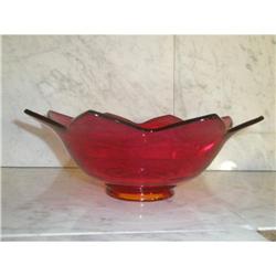 AMBERINA PETAL BOWL 9" DIA. #1810228