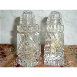 PRE.1900 SALT & PEPPER SHAKERS CUT CRYSTAL #1810229