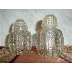 PRE.1900 SALT & PEPPER SHAKERS CUT CRYSTAL #1810230