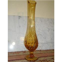 FENTON TALL BUD VASE AMBER #1810232