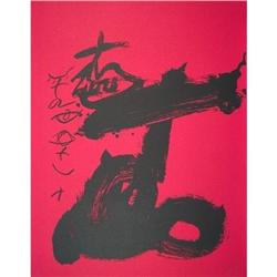 Signed and Numbered Tapies Black and Red #1811022