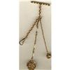 Image 1 : Victorian Ladies Rose GF Watch Chain #1811892