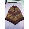 Vintage 1969 Light Wool Mexican Poncho #1811944
