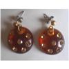 Image 1 : Apple Juice Lucite & Rhinestone Studded Drop #1812059