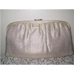 Metallic Gold Lame, Lurex Gold Evening Handbag #1812108