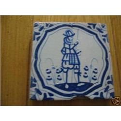 17th Century Delft Tile Soldier W/ Pike #1812283